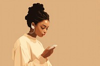 Black girl using smartphone portrait adult face. AI generated Image by rawpixel.