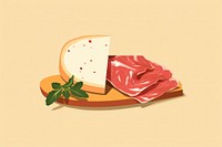 Ham cheese food meat. AI generated Image by rawpixel.
