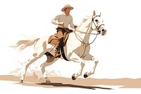 Cowboy teen horse mammal animal. AI generated Image by rawpixel.