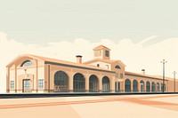 Train station architecture building transportation. AI generated Image by rawpixel.