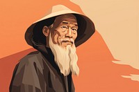 Chinese fisherman portrait photography illustrated. 