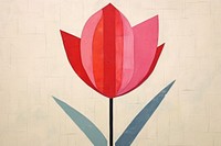 Tulip art flower plant. AI generated Image by rawpixel.