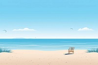 Beach furniture outdoors horizon. AI generated Image by rawpixel.