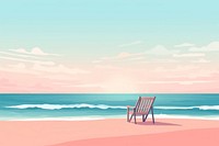 Beach furniture outdoors horizon. AI generated Image by rawpixel.