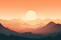 Mountain backgrounds landscape sunlight. AI generated Image by rawpixel.