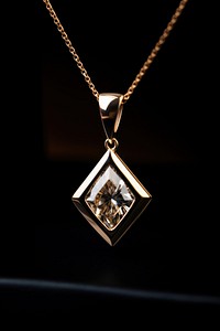 Diamond pendant necklace gemstone. 