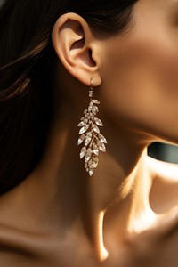 Diamond earring jewelry luxury adult. 