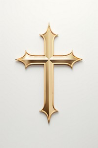 Cross sign crucifix symbol gold. AI generated Image by rawpixel.