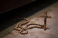 Rosary jewelry cross spirituality. AI generated Image by rawpixel.