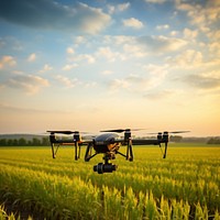 Field helicopter aircraft outdoors. 