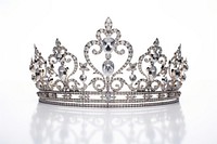 Diamond crown jewelry tiara white background. AI generated Image by rawpixel.