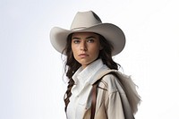 Cowgirl adult hairstyle outerwear. AI generated Image by rawpixel.