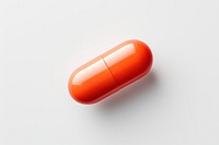 Capsule pill white background antioxidant medication. 