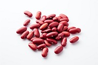 Kidney beans pill food white background. 