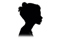 Silhouette png portrait adult black. 