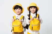 Backpack student school yellow. AI generated Image by rawpixel.