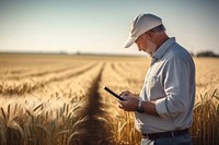 Field harvesting outdoors working. 