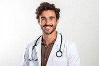 Veterinarian doctor adult white background. AI generated Image by rawpixel.