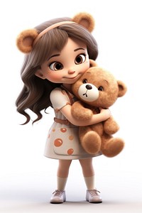 Children girl cartoon doll toy. AI generated Image by rawpixel.