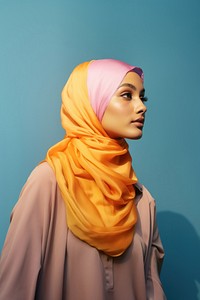 Hijab scarf adult woman. AI generated Image by rawpixel.