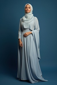 Serene Muslim female dress headscarf standing. 