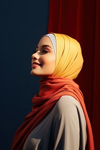 Portrait fashion hijab adult. AI generated Image by rawpixel.