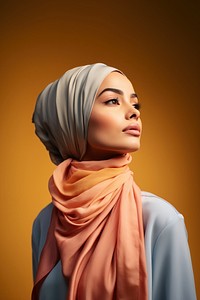 Portrait hijab scarf adult. 