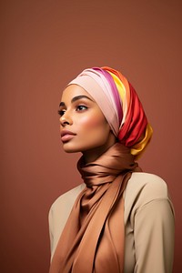 Portrait turban scarf adult. 