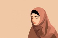 Muslim woman hijab portrait adult face. 