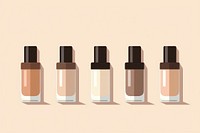 Foundation bottles cosmetics container variation. 