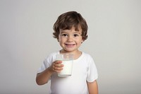 Children boy milk drinking photo. 