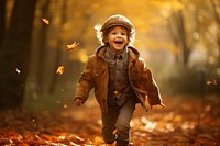 Children boy portrait autumn photo. 