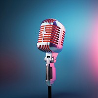 Microphone red performance technology. AI generated Image by rawpixel.