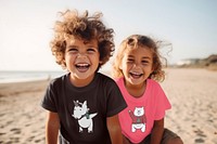 Children's t-shirt mockup, fashion psd