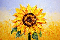 Sunflower painting plant art. 