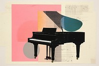 Piano keyboard paper art. 