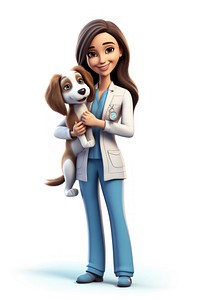 Woman veterinarian figurine cartoon adult. AI generated Image by rawpixel.