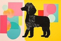 Black Poodle dog poodle art mammal. 