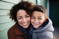 Child cheerful portrait hugging. 