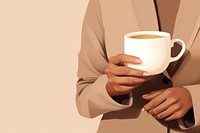 Hand holding coffee mug drink cup. AI generated Image by rawpixel.