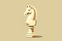 Horse chess piece mammal game representation. 