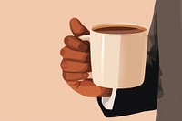 Hand holding coffee mug drink cup. AI generated Image by rawpixel.