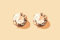 Diamond earrings gemstone jewelry accessory. AI generated Image by rawpixel.