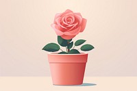 Rose flower pot plant inflorescence houseplant. AI generated Image by rawpixel.