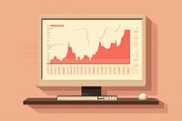 Data analytic computer screen chart.