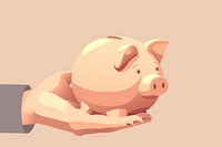 Piggy bank mammal representation investment. 