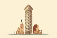Flatiron Building building architecture landmark. AI generated Image by rawpixel.