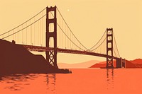 Golden Gate Bridge bridge golden gate bridge architecture. AI generated Image by rawpixel.