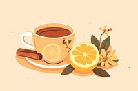 Lemon tea coffee drink. 