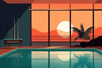 Pool room architecture resort hotel. AI generated Image by rawpixel.